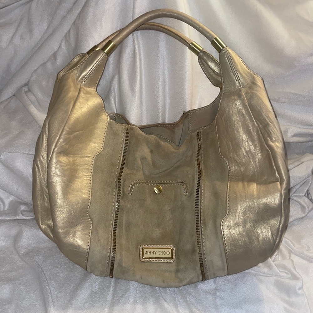100% Authentic Jimmy Choo Expandable Hobo Bag